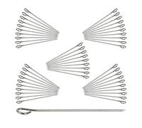 Relaxdays Juego Pinchos Barbacoa, Acero Inoxidable, 11 cm, 500 Unidades