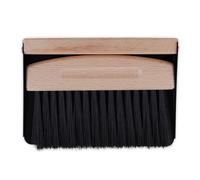Relaxdays Juego Set Escoba Mesa con Recogedor, Recogemigas Encimera, Barredor Escritorio, Madera Haya/Metal, Negro/Natural, 4 x 15,5 x 11 cm