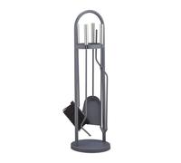 Relaxdays Kit de limpieza de chimenea y horno plata,gris