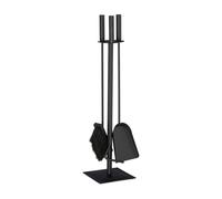 Relaxdays Kit moderno de limpieza para chimenea negro