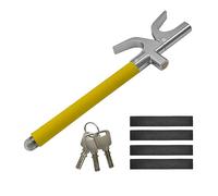 Relaxdays Bloqueador de volante para auto amarillo,plata