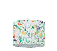 Relaxdays Lámpara Colgante Infantil Jungla, Dormitorio Niño, Bebé, Sala Juego, Pantalla 140x35cm, E27, Multicolor, Gel