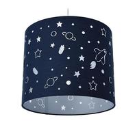 Relaxdays Lámpara Colgante Infantil Motivo Espacial, 125x30 cm, Azul