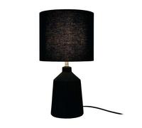 Relaxdays Lámpara de mesa cerámica negro