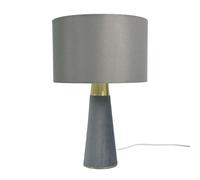 Relaxdays Lámpara de mesa de terciopelo y tela oro,gris