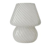 Relaxdays Lámpara de mesa seta blanco,transparente