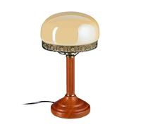 Relaxdays Lámpara de mesa vintage beige beige,marrón oscuro