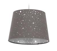 Relaxdays Lámpara de techo infantil con estrellas gris