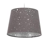 Relaxdays Lámpara de techo infantil, Estrellas, Iluminación colgante para niños, Pantalla redonda, 122 x 27 cm