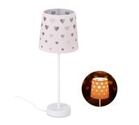 Relaxdays Lámpara infantil con corazones rosa