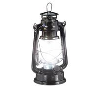 Relaxdays Lámpara LED con forma de farol de mano negro,transparente