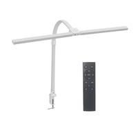 Relaxdays Lámpara LED de escritorio con clip 80 cm blanco