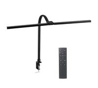 Relaxdays Lámpara LED de escritorio con clip 80 cm negro