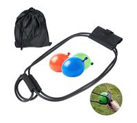 Relaxdays Lanzador de Globos de Agua, Catapulta Globitos para 3 Personas, con Bolsa, Tirachinas de Exterior, Negro