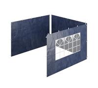 Relaxdays Laterales Carpa 2x3 m Set de 3, Impermeables, Cerramientos con Cierre de Contacto, Ventanas, Color Azul, 200 x 300 x 0.1 cm