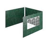 Relaxdays Laterales Carpa 2x3 m Set de 3, Impermeables, Cerramientos con Cierre de Contacto, Ventanas, Color Verde, 200 x 300 x 0.1 cm