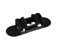 Relaxdays limpiabotas con cepillos de 3 Lados, Felpudo para Exterior, cerdas robustas, Montaje en Suelo, Negro
