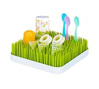 Relaxdays Little Choice Escurre Biberones Césped, Plástico, Verde y Blanco, 23 x 23cm