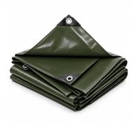 Relaxdays Lona de cobertura rectangular 4 x 5 m, 200 g/m², verde oscuro | con ojales, impermeable, resistente a UV, PE