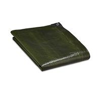 Relaxdays Lona Impermeable 140 g/m², 2 x 3 m, Tela Toldo con Ojales, Resistente al Desgarre, Lona Piscina, Verde
