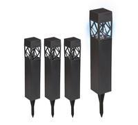 Relaxdays Luces solares packs 4 y 8 unidades negro,transparente