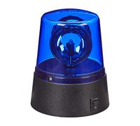 Relaxdays Luz Policía LED, Luz Advertencia Omnidireccional, Para fiestas, Con Pilas, PS-ABS, Azul
