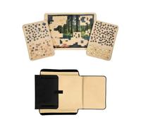 Relaxdays Maletín puzzle beige,negro