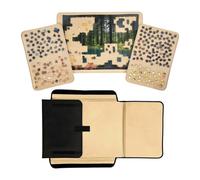 Relaxdays Maletín puzzle beige,negro