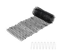 Relaxdays Pinchos Anti Gatos y Comadrejas, Malla Antigatos, 2x200x30 cm, Protector de Plantas, 8 Anclajes Suelo, Negro