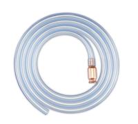 Relaxdays Manguera de Bombeo, 240 cm Largo, Autocebante, Trasvase de Gasolina y Gasóleo, Manga de Succión, Transparente, Cobre