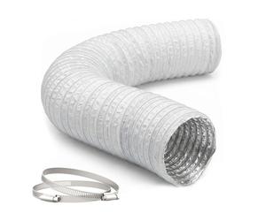 Relaxdays Manguera de extracción blanca 5 m blanco