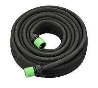 Relaxdays Manguera de Jardín, Manga Goteo 25m, Jardineras y Riego de Setos o Arbustos, Irragación para Exteriores, Negro, Plástico, Latón, Caucho, 25 m