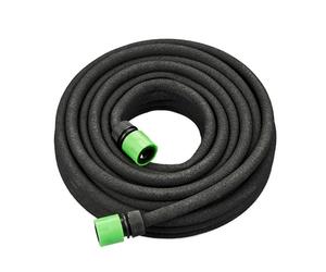 Relaxdays Manguera de Jardín Riego por Goteo, 15 Metros, Sistema para Regar Arriates, Huertos Urbanos y Setos, Negro