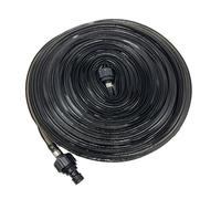 Relaxdays Manguera de riego Plana con Orificios para césped y macizos, 20 m, jardín, Negra