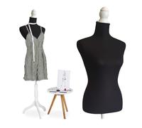 Relaxdays Maniquí mujer 36/38 blanco,negro
