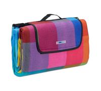 Relaxdays Manta de pícnic a cuadros multi-color azul,amarillo,rojo