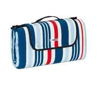 Relaxdays Manta Picnic XXL, 200 x 200 cm, Estera Césped Forro Polar, Esterilla Aislante e Impermeable, Asa, Multicolor, Poliéster, 1 Pieza