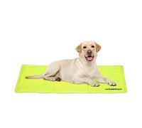 Relaxdays Manta Refrigerante Perro, 60x100 cm, Esterilla Auto-refrigerante, Gel, Lavable, Alfombra Fría Mascotas, Verde