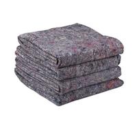 Relaxdays Mantas de Mudanza, Pack de 4, Fieltros Protectores para Transporte y Suelo, 150 x 200 cm, Moqueta Pintor, Gris, Tela no Tejida