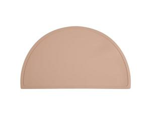 Relaxdays Mantel Individual para Niños con Diseño de Medialuna, Antideslizante, Lavable, 41,5 x 24 cm, Rosa