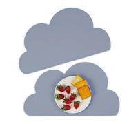 Relaxdays Manteles individuales para bebé set de 2 gris