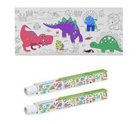 Relaxdays Manteles infantiles para colorear 2 uds. blanco,verde,negro