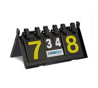 Relaxdays Marcador Ping Pong, plástico Resistente, 21 x 38 x 20 cm, 1 Kg, Puntos 0-29, Sets 0-7, Tenis de Mesa, Negro