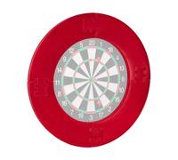 relaxdays Marco Diana R7, Anillo Protector de 4 Piezas, Dart Catchring, De Pared, para 45 cm, Goma EVA, Ø 72 cm, Rojo, Gomaespuma