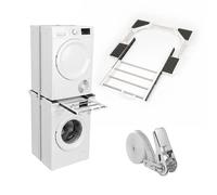 Relaxdays Marco elevador Lavadora Secadora blanco,negro,plata