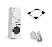 Relaxdays Marco elevador Lavadora Secadora blanco,negro,plata