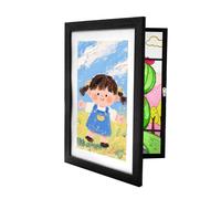 Relaxdays Marco infantil A4 rellenable blanco,negro