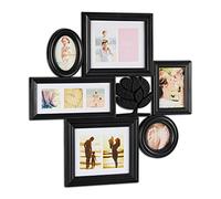 Relaxdays Marcos de fotos múltiples para 10 fotos negro