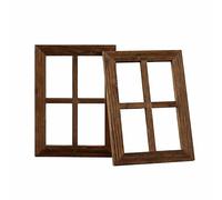 Relaxdays Marcos Decorativos para Ventanas, Set de 2, Estilo rústico Vintage, 40×28 cm, Madera marrón