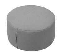 Relaxdays meditación, Yoga y Mindfulness, cojín de Suelo, Funda Lavable, HD: 13 x 33 cm, zafu, algodón, Gris, 60% Fibra Vegetal, 13 x 33 x 33 cm